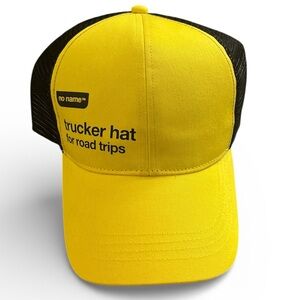 No Name Trucker Hat Yellow Snapback Mesh Cap Road Trips
